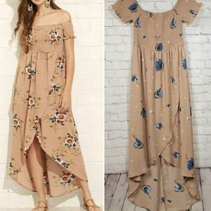 Floral Bandeau Maxi Dress